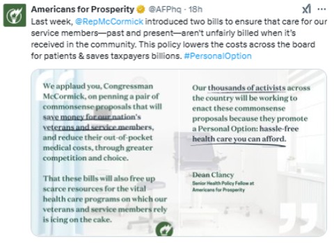 X Post from Americans for Prosperity
